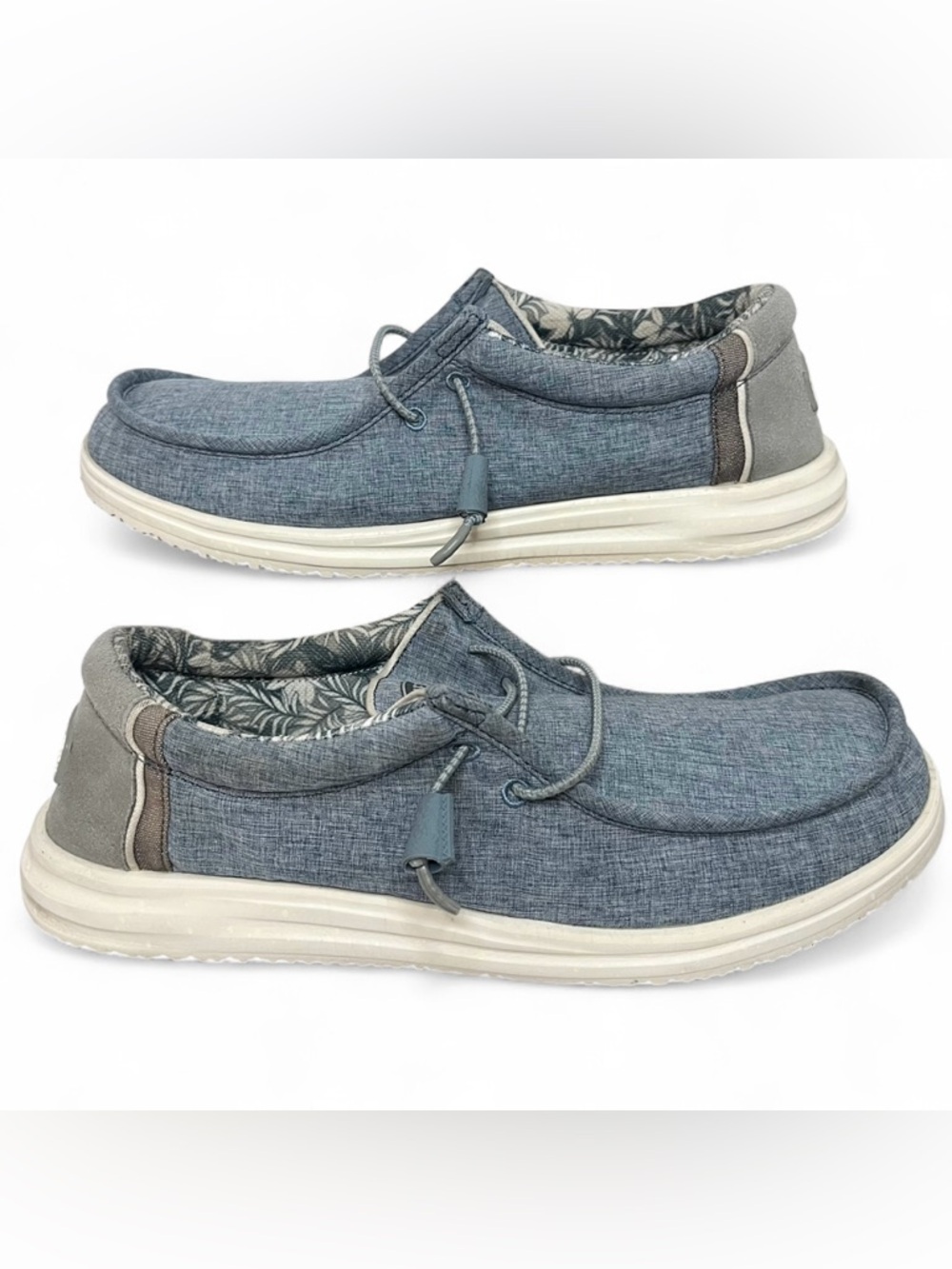 Hey Dude Wally H2O Overcast Men’s Slip on Water Shoes Size 12 Blue Grey - Picture 2 of 16